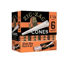 Zig Zag - 1 1/4" Size Ultra Thin Feeder Display Cones (36ct, 6pk)