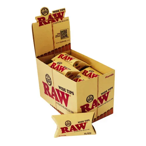 RAW - Pre-Rolled Wide Herbal Tips (20ct, 21pk)