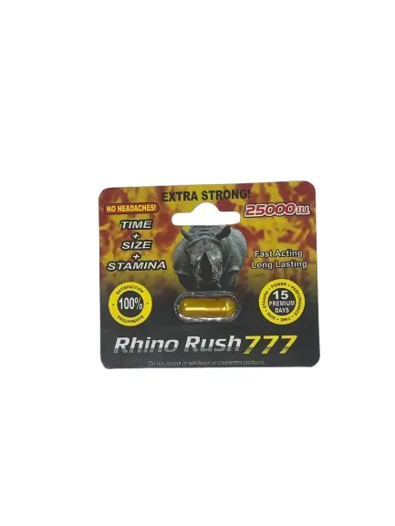 Rhino Rush 777 25000 IU Performance Enhancement Pills (1ct)