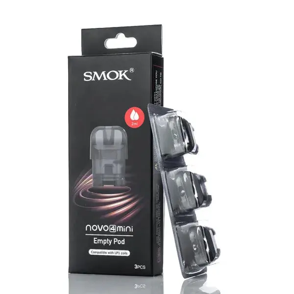 Smok - Novo 4 Mini (Transparent Black) Empty Replacement Pods (2mL, 3ct)