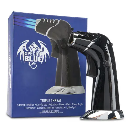 Special Blue - Triple Threat Butane Torch Refillable Lighters (Triple Flame)