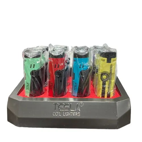Tesla Coil - Cigar Tool (61810-T) Single Flame Refillable Lighters (12ct)