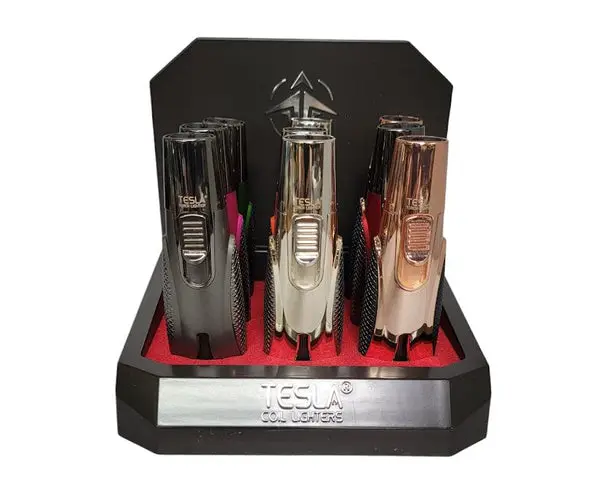 Tesla Coil - Straight Up (61617-T) Dual Flame Refillable Lighters (9ct)