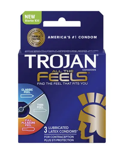 Trojan Condom - All The Feels(3pk, 6ct)