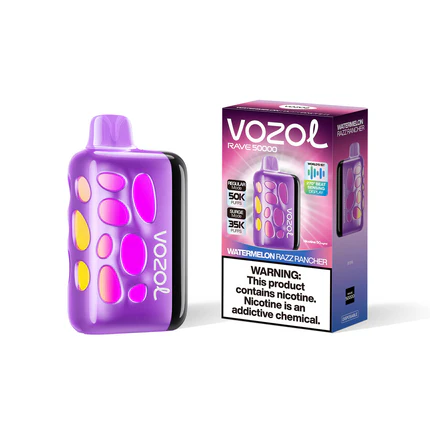 Vozol Rave 50000 - Disposable Vapes (5%, 50,000 Puffs - 5ct) 