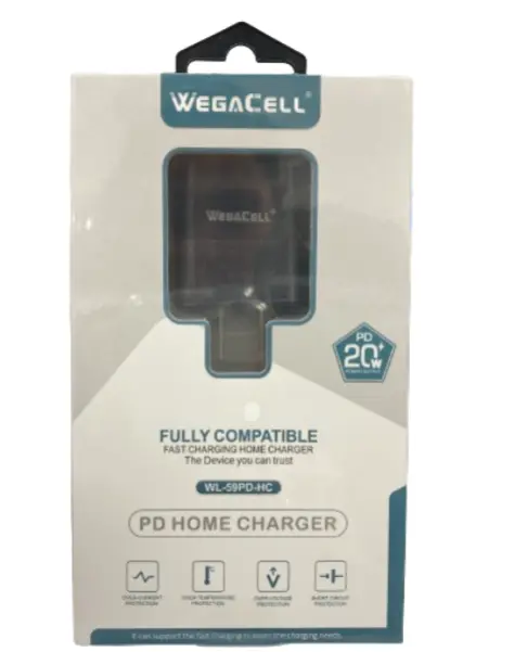 WegaCell - Fast Charge Home Charger (PD Home Charger) - Electronics (20W Power Output)