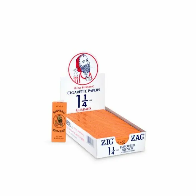 Zig Zag - 1 1/4" Size French Orange Rolling Papers (24ct, 32pk)